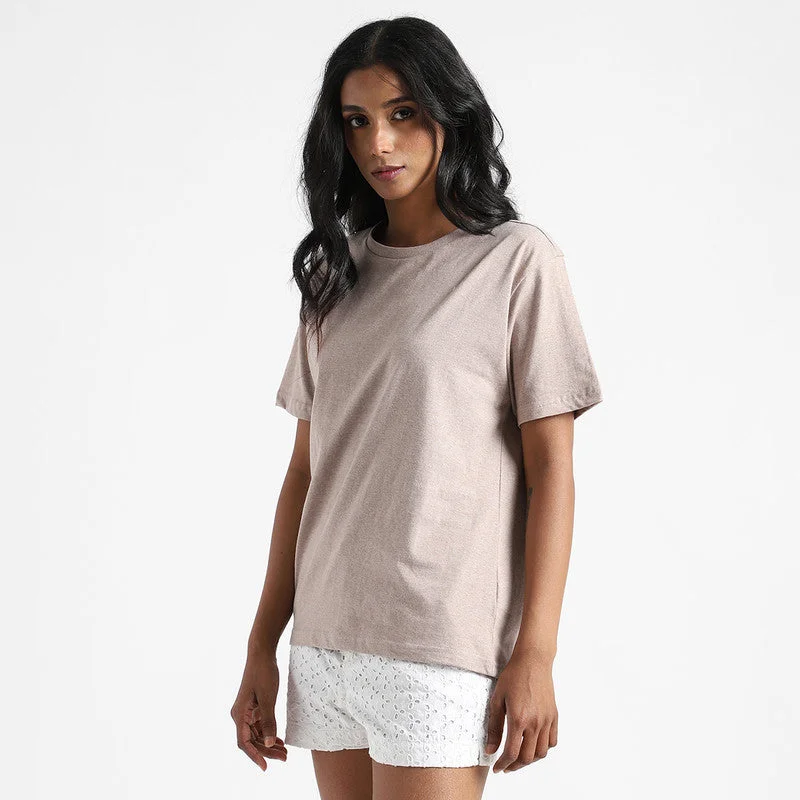 Organic Cotton T-Shirt for Women | Natural Dyed | Soil Brown