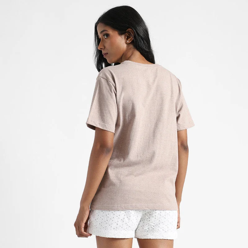 Organic Cotton T-Shirt for Women | Natural Dyed | Soil Brown