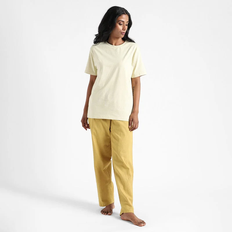 Organic Cotton T-Shirt for Women | Natural Dyed | Turmeric Yellow