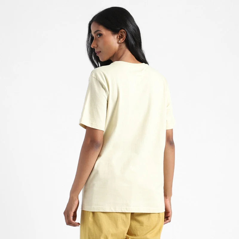 Organic Cotton T-Shirt for Women | Natural Dyed | Turmeric Yellow