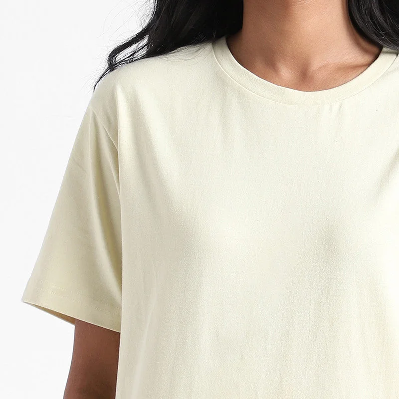 Organic Cotton T-Shirt for Women | Natural Dyed | Turmeric Yellow