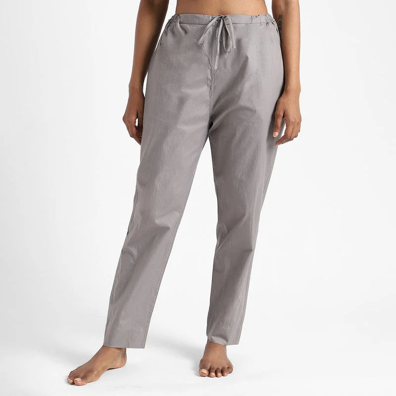 Organic Cotton Women Pants | Slim Fit | Grey