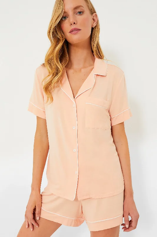 Peach Gisele Short PJ Set