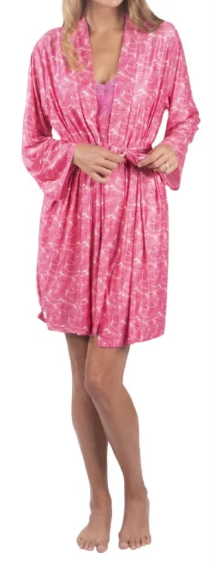 Robe Set In Palm Pink