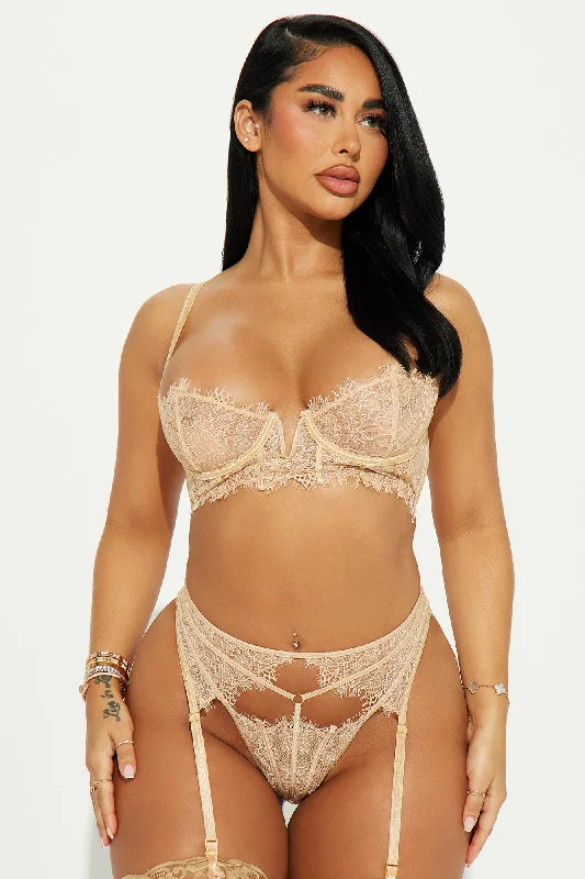 Shine For Me Mesh 2 Piece Set - Champagne