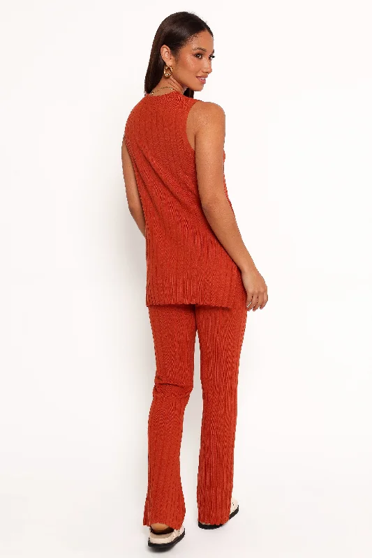 Silvie Knitted Set - Rust