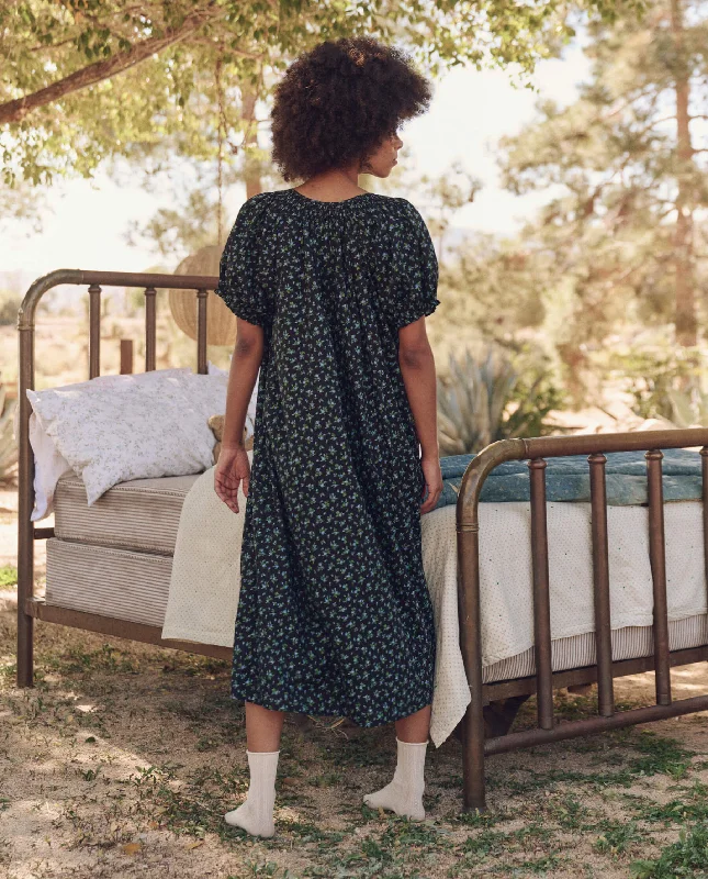 The Smocked Sleep Dress. -- Nightshade Floral