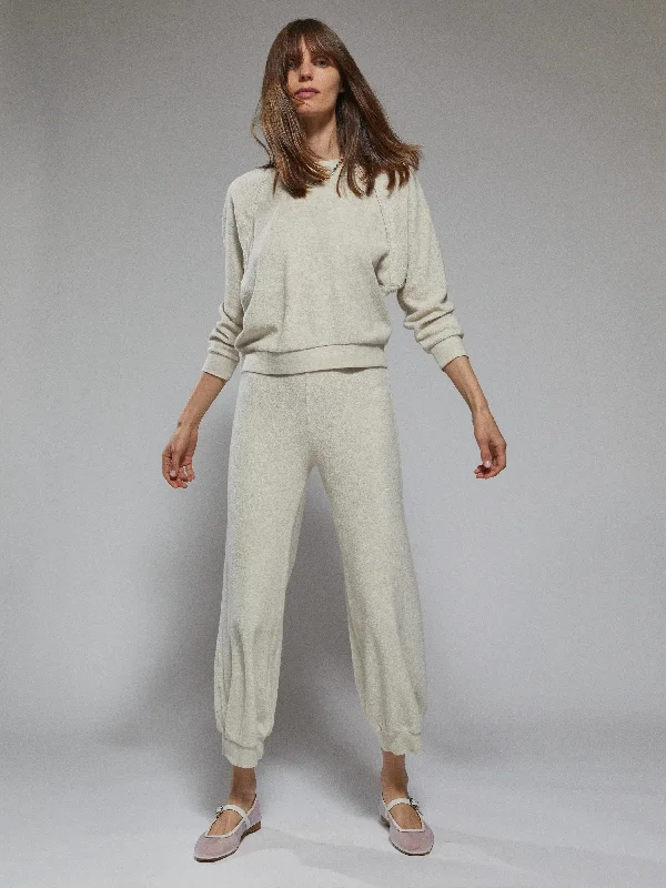 The Tosk Harem Pants in Terry - Oatmeal