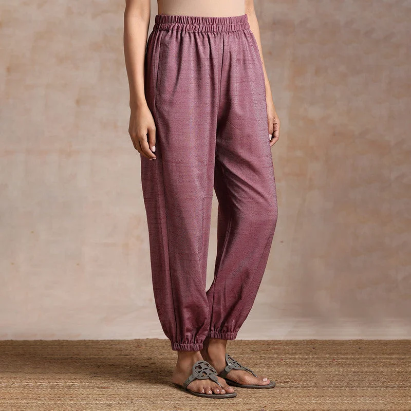 Women Cotton Joggers | Anti-Fit | Dull Rose