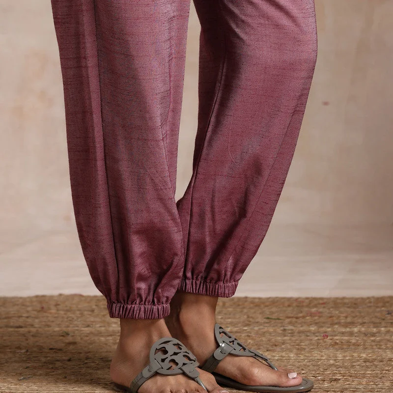 Women Cotton Joggers | Anti-Fit | Dull Rose