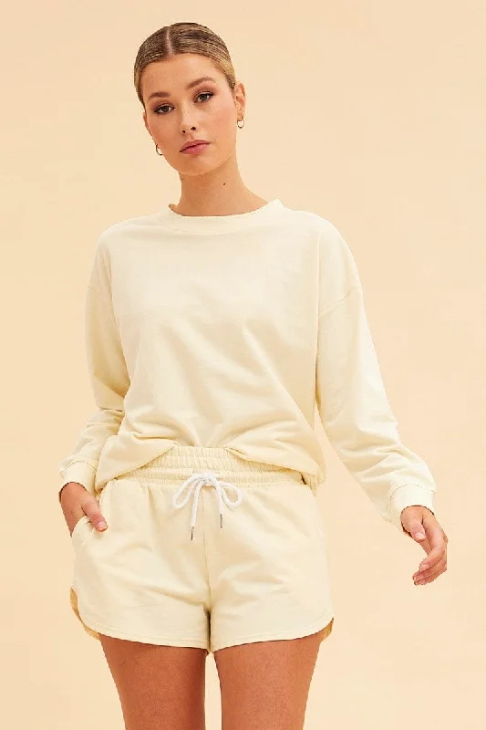 White Hudson Terry Crew Neck Oversized Sweat