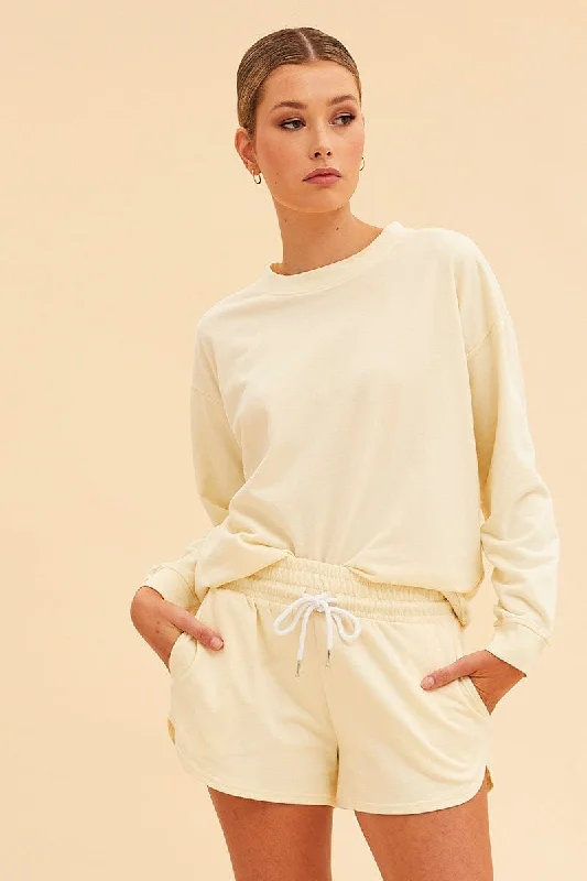 White Hudson Terry Crew Neck Oversized Sweat