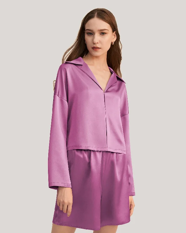 Women's Osmanthus Silk Pullover Pajama Set